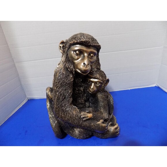 NEW Mother Monkey & Baby Figurines Statue Ape - Picture 4 of 8